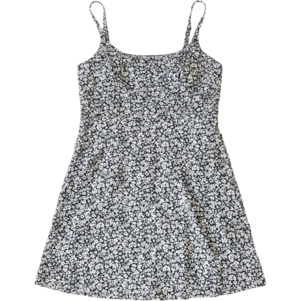 Old Navy Womens Blue White Floral Linen Blend Cami Mini Dress Medium 863521-05
